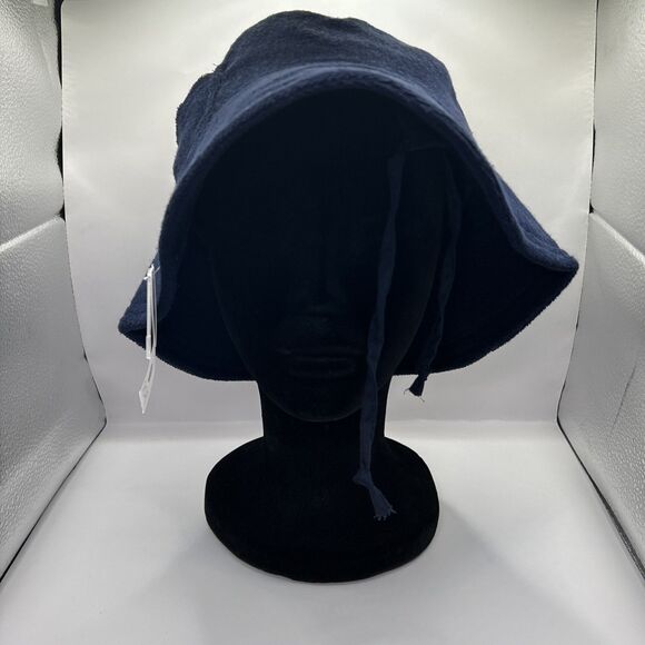 NWT Shade & Shore Terry Cloth Bucket Hat Navy Blue Adjustable One Size Women - Picture 1 of 16
